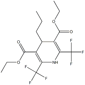 1,4-Dihydro-2,6-bis(trifluoromethyl)-4-propylpyridine-3,5-dicarboxylic acid diethyl ester Struktur