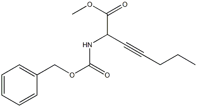 2-Benzyloxycarbonylamino-3-heptynoic acid methyl ester Struktur