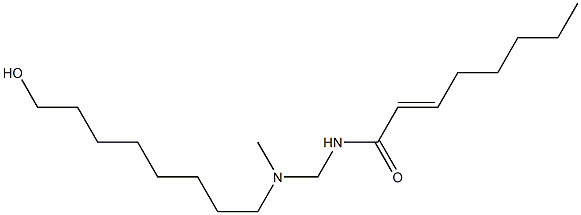 N-[[N-(8-Hydroxyoctyl)-N-methylamino]methyl]-2-octenamide Struktur