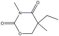 5,6-Dihydro-3,5-dimethyl-5-ethyl-2H-1,3-oxazine-2,4(3H)-dione Struktur