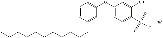 3-Hydroxy-3'-undecyl[oxybisbenzene]-4-sulfonic acid sodium salt Struktur