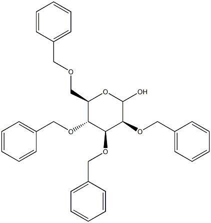 2-O,3-O,4-O,6-O-Tetrabenzyl-D-mannopyranose Struktur