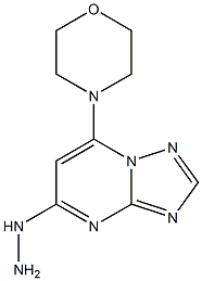 5-Hydrazino-7-morpholino[1,2,4]triazolo[1,5-a]pyrimidine Struktur