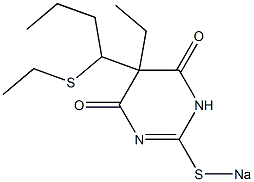 5-Ethyl-5-[1-(ethylthio)butyl]-2-sodiothio-4,6(1H,5H)-pyrimidinedione Struktur