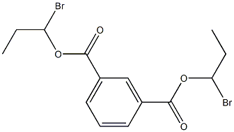 Isophthalic acid bis(1-bromopropyl) ester Struktur