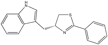 3-[[(4R)-4,5-Dihydro-2-phenylthiazol]-4-ylmethyl]-1H-indole Struktur