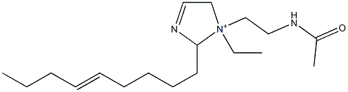 1-[2-(Acetylamino)ethyl]-1-ethyl-2-(5-nonenyl)-3-imidazoline-1-ium Struktur