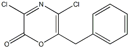 3,5-Dichloro-6-benzyl-2H-1,4-oxazin-2-one Struktur