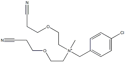 4-Chloro-N,N-bis[2-(2-cyanoethoxy)ethyl]-N-methylbenzenemethanaminium Struktur