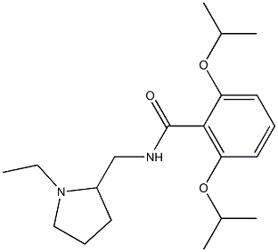 2,6-Diisopropoxy-N-[(1-ethyl-2-pyrrolidinyl)methyl]benzamide Struktur