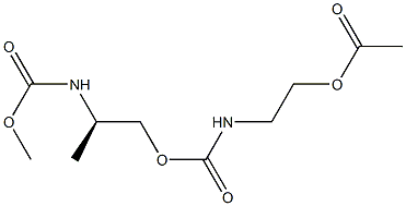 (+)-[(R)-2-[[(2-Acetyloxyethyl)carbamoyl]oxy]-1-methylethyl]carbamic acid methyl ester Struktur