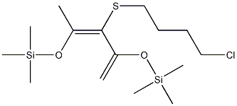 2,4-Bis(trimethylsilyloxy)-3-(4-chlorobutylthio)-1,3-pentadiene Struktur