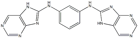 8,8'-[1,3-Phenylenebis(imino)]bis(7H-purine) Struktur