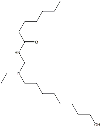 N-[[N-Ethyl-N-(8-hydroxyoctyl)amino]methyl]heptanamide Struktur