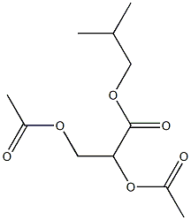 (+)-2-O,3-O-Diacetyl-D-glyceric acid isobutyl ester Struktur