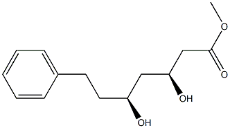 (3S,5S)-3,5-Dihydroxy-7-phenylheptanoic acid methyl ester Struktur