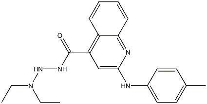 N'-Diethylamino-2-(4-methylphenylamino)quinoline-4-carbohydrazide Struktur