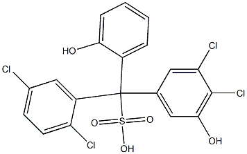 (2,5-Dichlorophenyl)(3,4-dichloro-5-hydroxyphenyl)(2-hydroxyphenyl)methanesulfonic acid Struktur