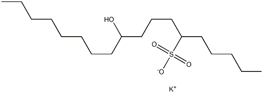 10-Hydroxyoctadecane-6-sulfonic acid potassium salt Struktur