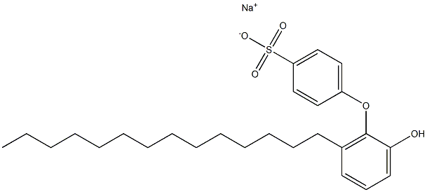 2'-Hydroxy-6'-tetradecyl[oxybisbenzene]-4-sulfonic acid sodium salt Struktur