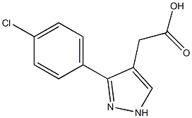 3-(4-Chlorophenyl)-1H-pyrazole-4-acetic acid Struktur