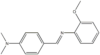 N-[4-(Dimethylamino)benzylidene]-2-methoxyaniline Struktur