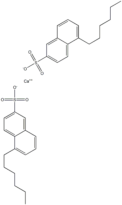 Bis(5-hexyl-2-naphthalenesulfonic acid)calcium salt Struktur