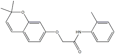 2-[[2,2-Dimethyl-2H-1-benzopyran-7-yl]oxy]-2'-methylacetanilide Struktur