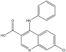 4-[[Phenyl]amino]-7-chloroquinoline-3-carboxylic acid Struktur