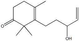 2-(3-Hydroxy-4-pentenyl)-1,3,3-trimethylcyclohexen-4-one Struktur