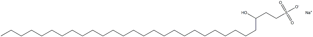 3-Hydroxy-1-nonacosanesulfonic acid sodium salt Struktur