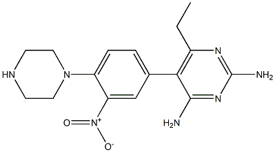 2,4-Diamino-6-ethyl-5-(3-nitro-4-piperazinophenyl)pyrimidine Struktur