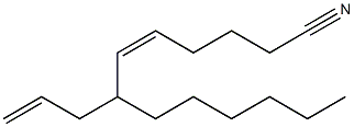 (5Z)-7-Hexyl-5,9-decadienenitrile Struktur