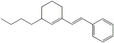 3-Butyl-1-[(Z)-2-phenylethenyl]-1-cyclohexene Struktur