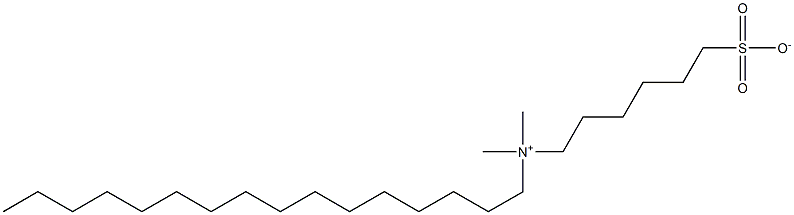 Hexadecyldimethyl(6-sulfonatohexyl)aminium Struktur