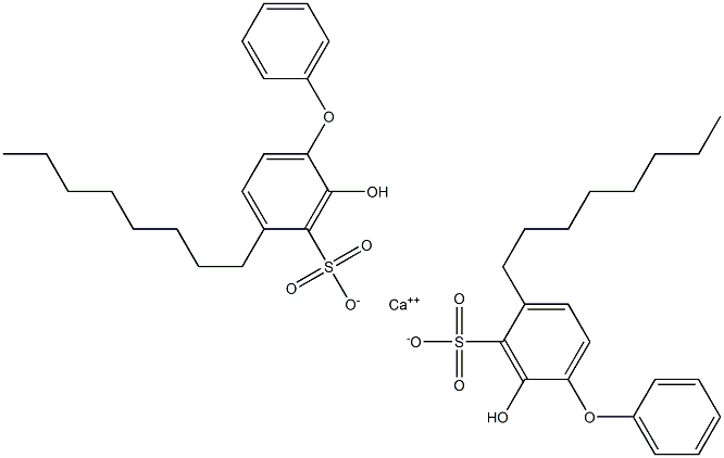 Bis(2-hydroxy-4-octyl[oxybisbenzene]-3-sulfonic acid)calcium salt Struktur