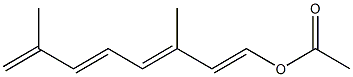 Acetic acid (3,7-dimethyl-1,3,5,7-octatetren-1-yl) ester Struktur