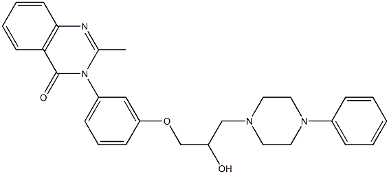 3-[3-[2-Hydroxy-3-(4-phenyl-1-piperazinyl)propoxy]phenyl]-2-methylquinazolin-4(3H)-one Struktur