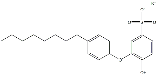 6-Hydroxy-4'-octyl[oxybisbenzene]-3-sulfonic acid potassium salt Struktur