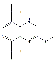 3-Methylthio-1,2-dihydro-5,8-bis(trifluoromethyl)pyrazino[2,3-d]pyridazine Struktur