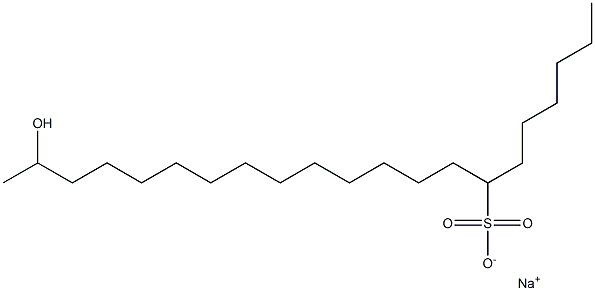 20-Hydroxyhenicosane-7-sulfonic acid sodium salt Struktur