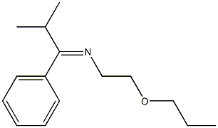 N-[2-(Propyloxy)ethyl]-2-methyl-1-phenylpropylideneamine Struktur