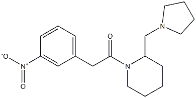 1-[(3-Nitrophenyl)acetyl]-2-(1-pyrrolidinylmethyl)piperidine Struktur