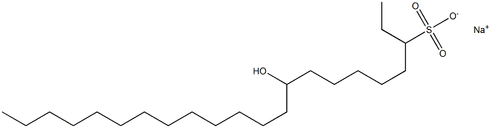 9-Hydroxydocosane-3-sulfonic acid sodium salt Struktur