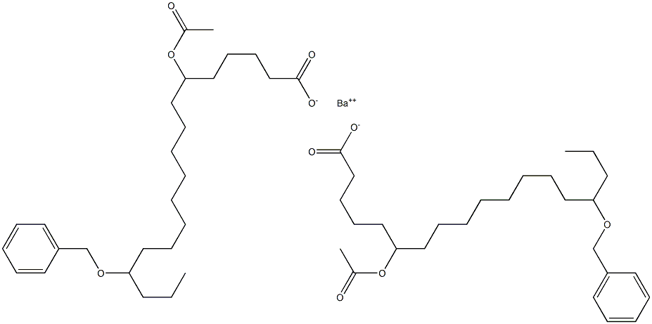 Bis(15-benzyloxy-6-acetyloxystearic acid)barium salt Struktur