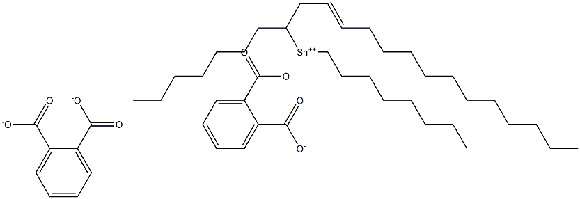 Bis[phthalic acid 1-(2-tetradecenyl)]dioctyltin(IV) salt Struktur