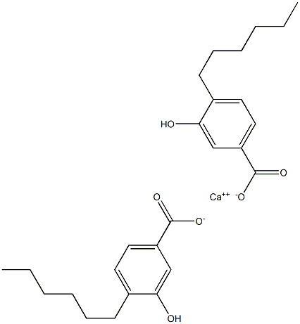 Bis(4-hexyl-3-hydroxybenzoic acid)calcium salt Struktur