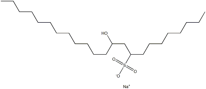 11-Hydroxytricosane-9-sulfonic acid sodium salt Struktur