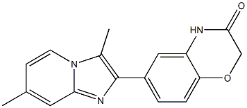 6-(3,7-Dimethyl-imidazo[1,2-a]pyridin-2-yl)-2H-1,4-benzoxazin-3(4H)-one Struktur