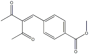 4-(2-Acetyl-3-oxo-1-butenyl)benzoic acid methyl ester Struktur